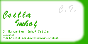 csilla imhof business card